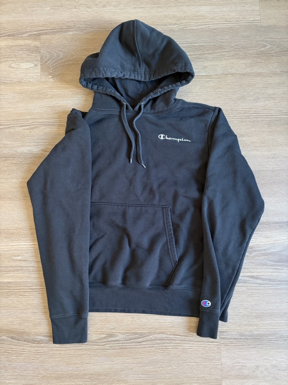 Black Vintage Champion Hoodie Size M Men